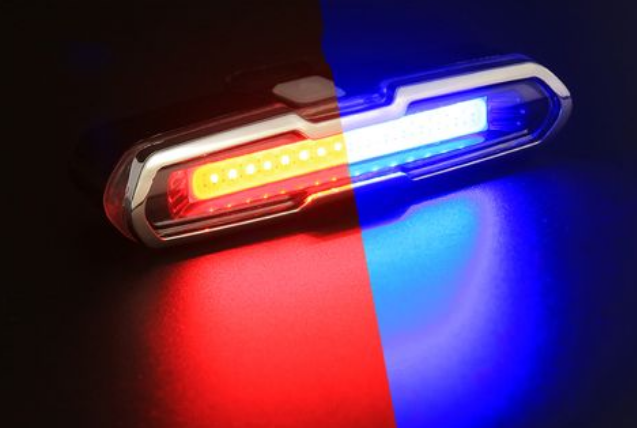 自行车用蓝红警示灯违法嘛