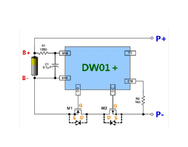 dw01锂电池保护电路图