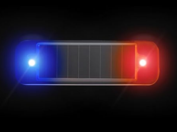 自行车尾灯红蓝闪烁警示灯