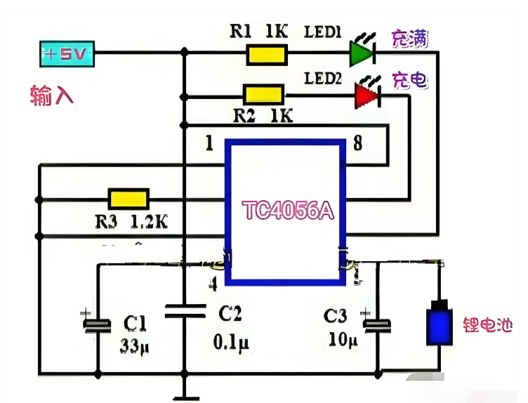 tc4056a典型电路图